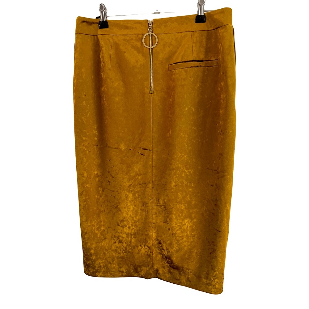 U / Ti De Paris Golden Velvet Pencil Skirt S36